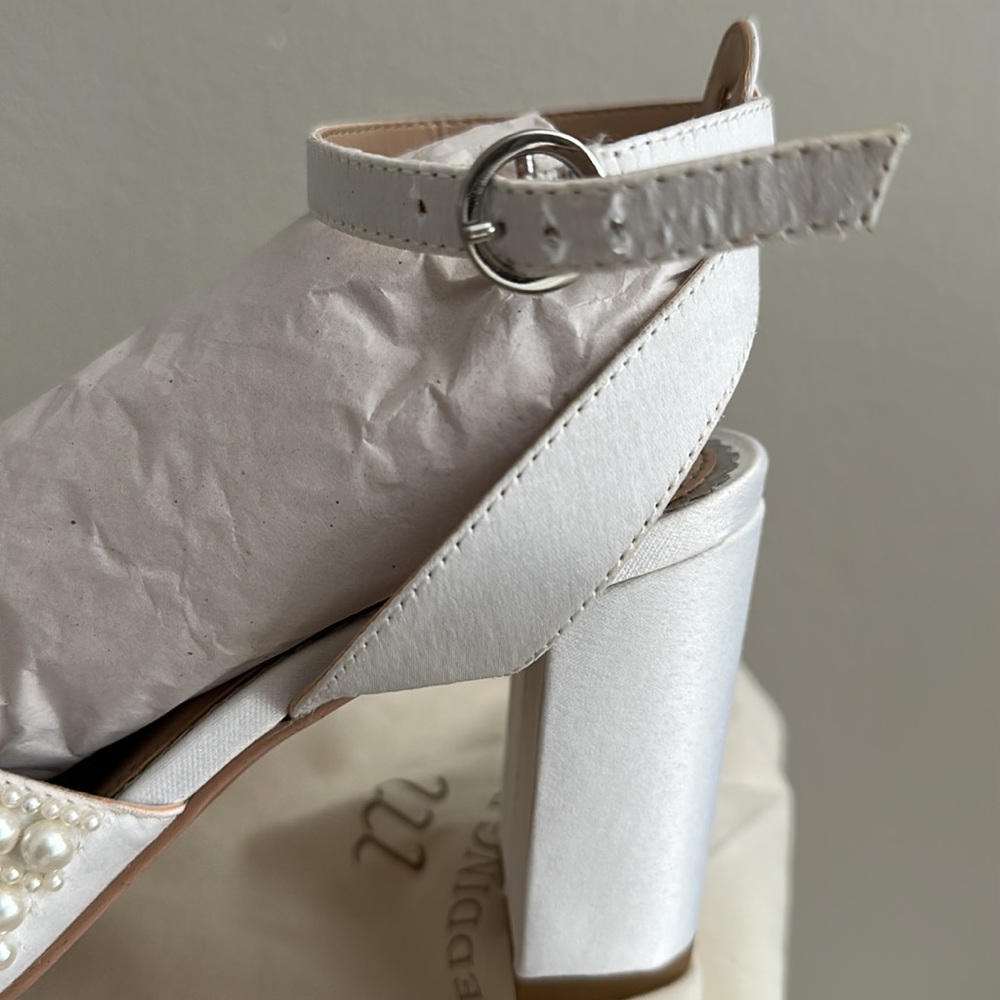 Monsoon - Pearl Bridal Block Heeled Sandals Ivory - Picture 8 of 10